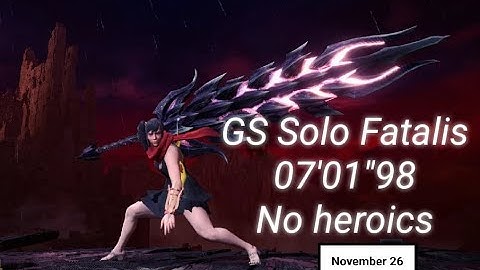 MHW:IB GS solo Fatalis 07