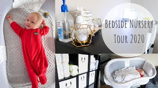 BEDSIDE NURSERY TOUR 2020: How to organize a bedroom nursery with limited space