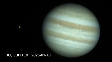 solar eclipse on Jupiter by Io and GRS, 4h time lapse