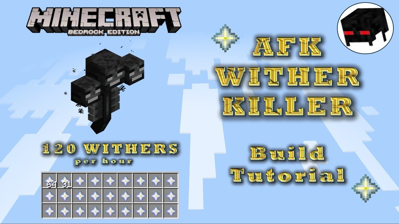 AFK Wither Killer Build Tutorial - Minecraft Bedrock - YouTube