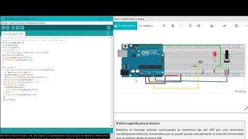 Arduino LDR , potenciómetro y un LED