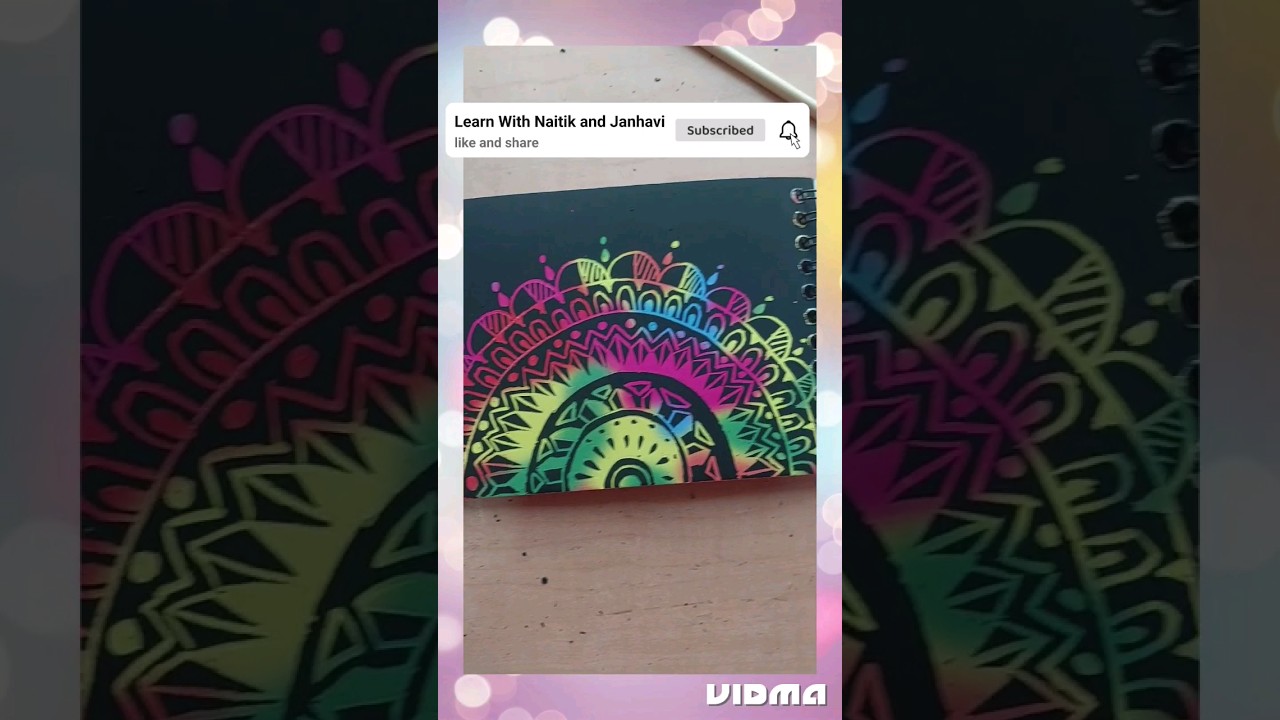 Mandala Art On Magical Colourful Drawing Book || Scratch Note || 