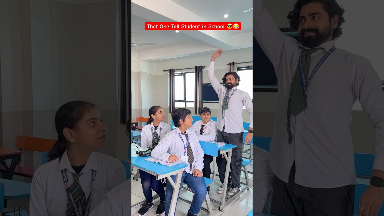 That One Tall Student in School 😎😂 #shorts #teratrigun #comedy #schoolstudent