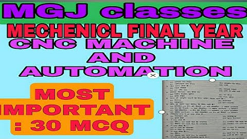 CNC Machine and automation / 30 most important Question/ #polytechnicpathsala #polytechnicclasses