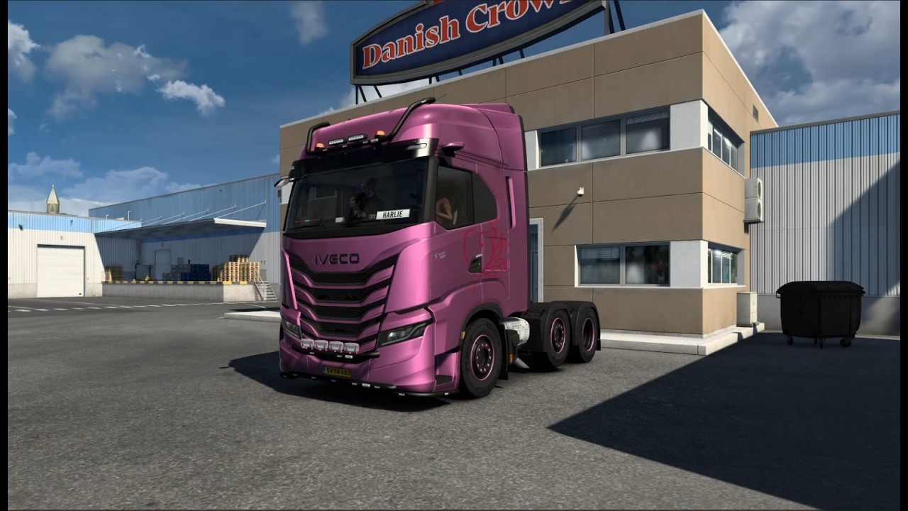 Valentines event hearts in bloom ❤️ Updated Iveco S-Way 6x2 hauling a load through Sweden ETS2 1.58