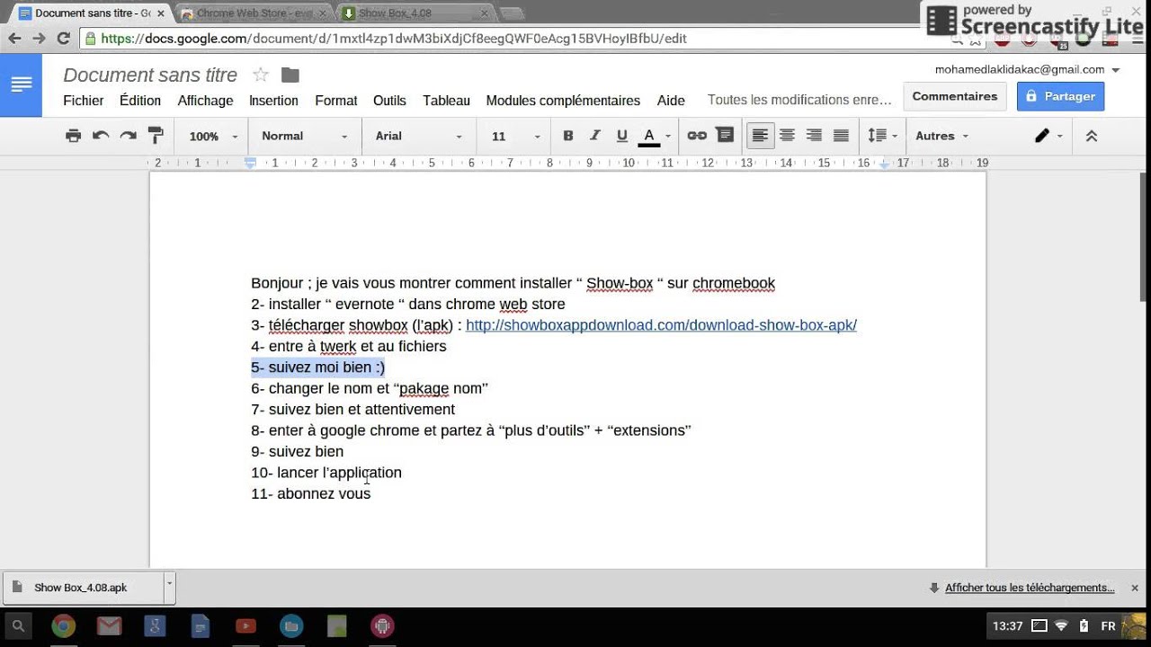 Comment télécharger Show box sur chromebook (chrome os ...