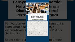 Deretan Pernyataan Kontroversial Ahmad Sahroni Nafa Urbach Picu Dicopot Dari Anggota Dpr Ri