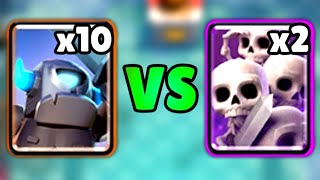 CAN TEN MINI PEKKA VS TWO SKELETON ARMY screenshot 4