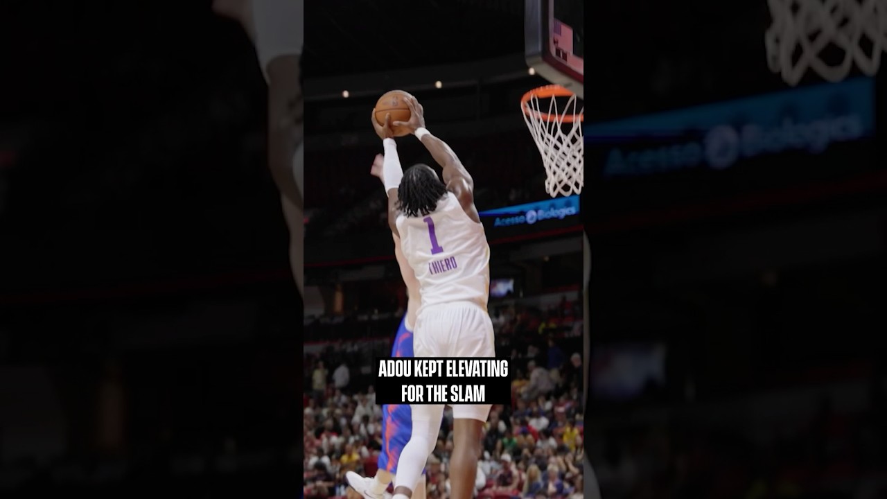 Adou got UP for the alley oop #lakers