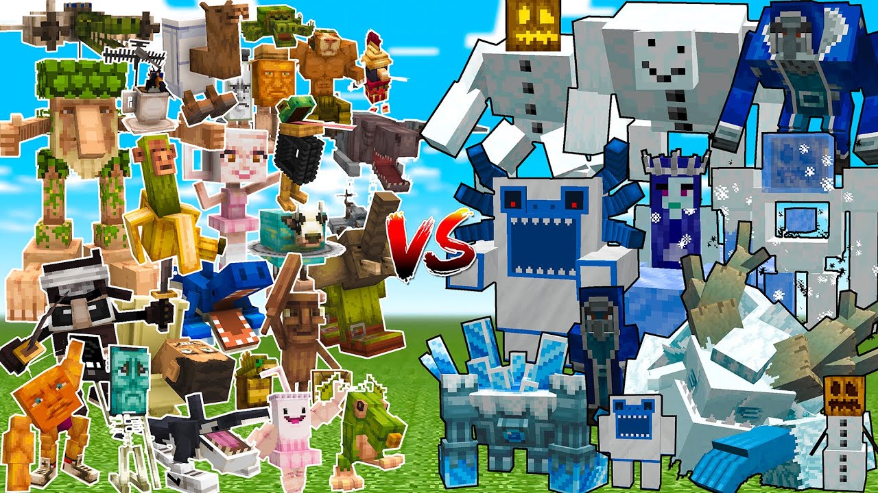 All ITALIAN BRAINROT vs ALL SNOW GOLEMS!