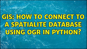 GIS: How to connect to a SpatiaLite database using ogr in Python? (2 Solutions!!)