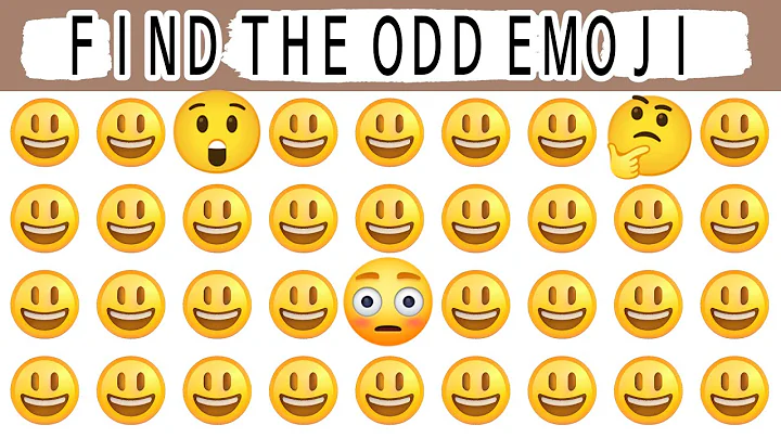 【Easy, Medium, Hard Levels】How Good Are Your Eyes? Emoji quiz 😀😍😊 Find the ODD emoji out #1