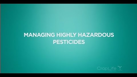 Managing Highly Hazardous Pesticides