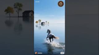 😱 Paani Ke Upar Daudta Ghoda! 🔥 Nature Ka Yeh Scene Real Hai Ya AI Magic? 🤯