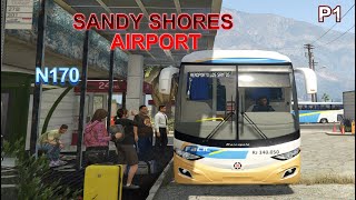 GTA V  Sandy Shores x Airport Los Santos N170  Rota 02 P1 Mod Bus.