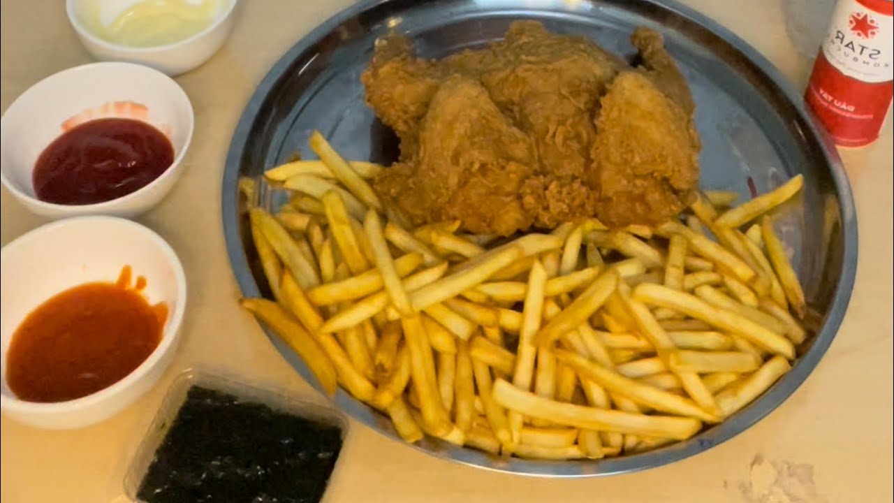 MUKBANG GÀ RÁN NGUYÊN CON 99k CÙNG KHOAI TÂY CHIÊN CÓ NGON NHƯ LỜI ĐỒN ...