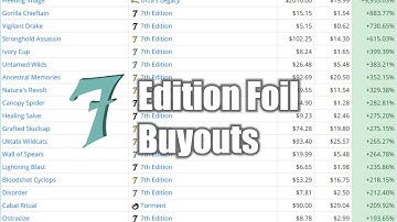 7th Edition Foil Buyouts? Interest begins in these Magic The Gathering old border foils
