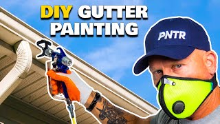 DIY gutter painting with an paint airless sprayer | Professional Setup