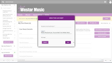 How to Create Cue Sheets On Westarmusic.com