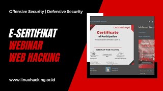 E-Sertifikat Webinar Web Hacking Linuxhackingid