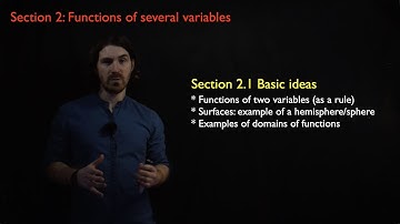 Section 2.1 Multi-variable functions: Basic Ideas