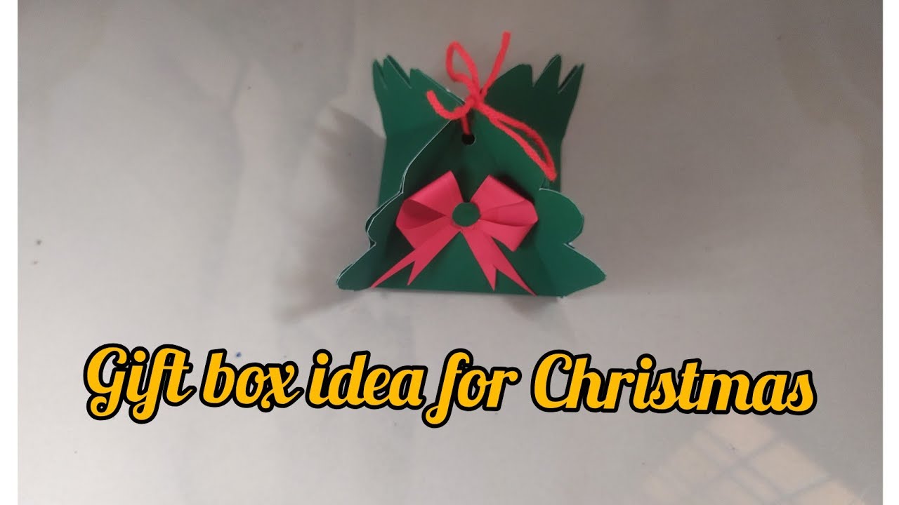 diy how to make Christmas gift box in tree shape // gift box // paper ...