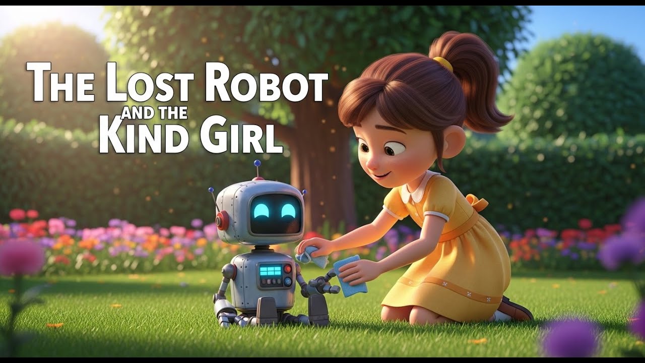THE LOST ROBOT AND THE KIND GIRL | Moral Cartoon Story