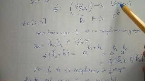 tout groupe cyclique est isomorphe à Z/nZ