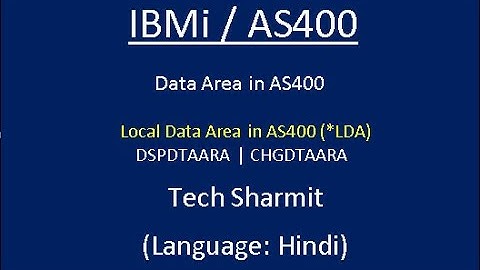 IBMi (AS400) - Local Data Area in #AS400