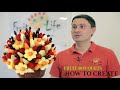 How to create fruit bouquets. Edible arrangements process.