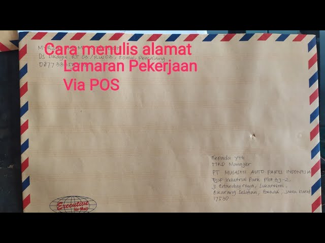 Mengetahui cara menulis informasi di amplop pun patut diketahui pelamar.