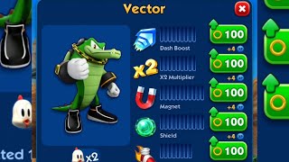 SONIC DASH | VECTOR UNLOCKED GAMEPLAY