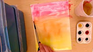 2 Wet On Wet Backgrounds For Hot Air Balloon Skies