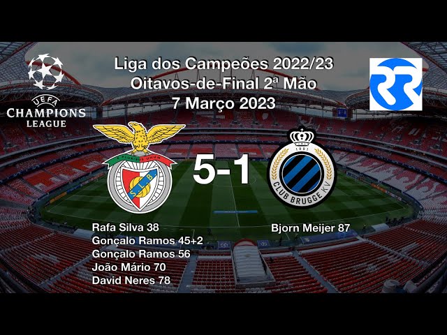 Benfica tenta confirmar quartos de final da Liga dos Campeões na receção ao Club  Brugge - Renascença