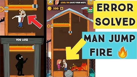 Home Pin - Pull The Pin Game Level 196 | Man Jump get fire | Home Pin level error difficult problem
