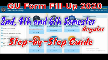 GU form Regular Form Fill Up:  2nd, 4th & 6th  semester (Regular) || Assam Career