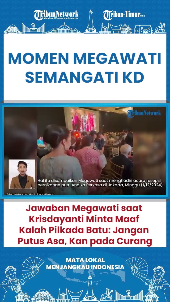 SHORT Kalah di Pilkada, Kridayanti Disemangati Ketum PDIP Megawati Jangan Putus Asa, Kan Pada Curang