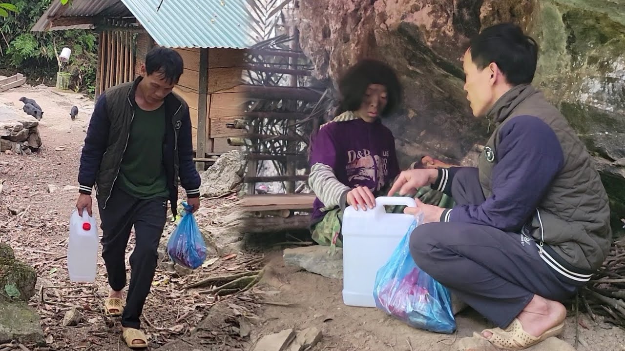 Hoang bought the mysterious woman a plastic container to hold water and some food for her.