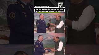 Rajnath Singh and Kazakhstan’s Kosanov exchange gifts after key bilateral meeting at SCO Summit