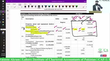 Correction Of Error | ICAP Revision CAF-1 FAR-1 BY SIR WASEEM AKRAM ACA Spring 2025