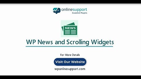WP News and Scrolling Widgets
