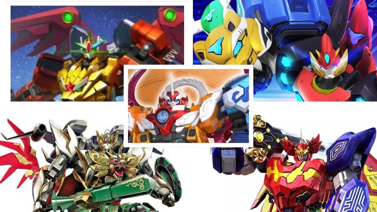 God Beast King Kong (神兽金刚): All mechs and combinations (Seasons 1-6)