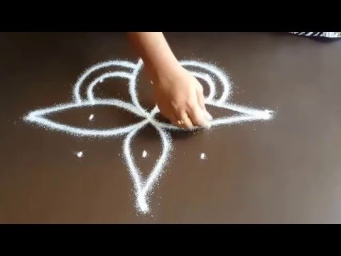 simple rangoli designs with 5 dots