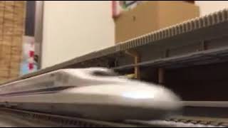 【鉄道模型】新幹線　N700系　カトー　16両編成通過