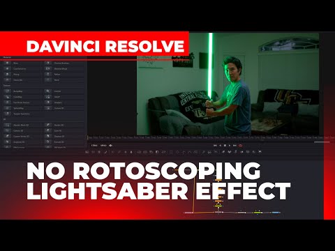 Quick Lightsaber Effect in DaVinci Resolve: NO ROTOSCOPING NEEDED