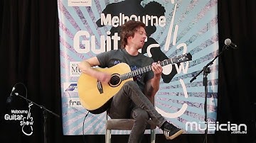 Rohan Stevenson performs at Melbourne Guitar Show 2018