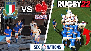 ITALY vs FRANCE | 6 Nations 2023 Round 1 | Rugby 22 - Gameplay & Commentary Legend Difficulty