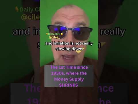 The 1st Time since 1930s, where the Money Supply SHRINKS #crypto #moneysupply #bearmarket #bullrun