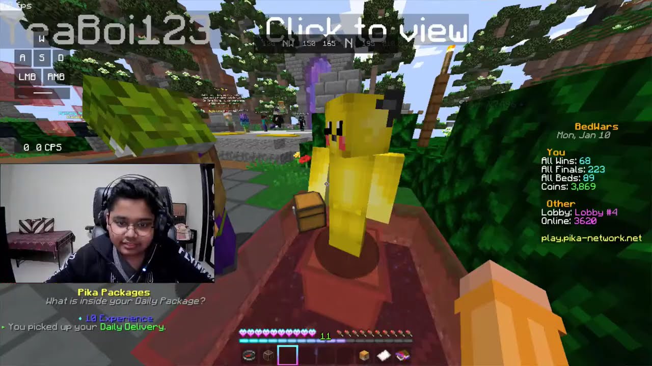 MINECRAFT BEDWARS LIVE BEDWARS WITH FRIENDS PLAYING ON PIKA NETWORK