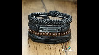 Vnox - Kit 4 Pulseiras De Couro